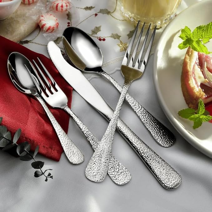 Liberty Tabletop Providence 65 Piece Flatware Set for 12 Silverware Made in USA