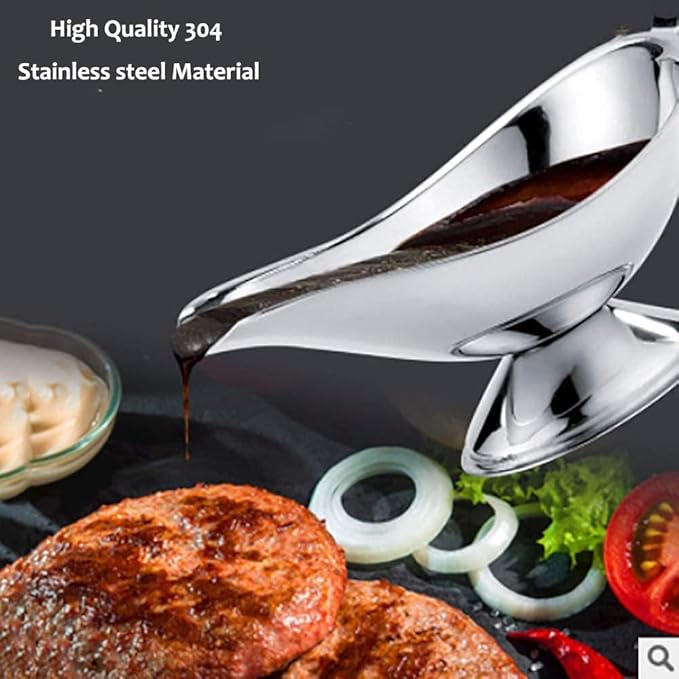 Stainless Steel 3 OZ Gravy Boat Juice Bucket Dish Roasting Sauce Dish 3 Pack