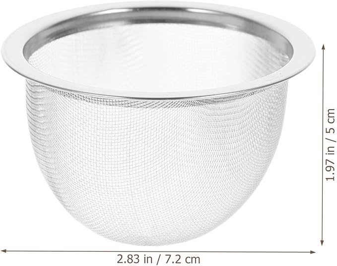 YARNOW 8 Pcs Tea Pot Strainer Teapot Mesh Strainer Insert Stainless Steel Tea Filter Basket for Tea Coffee 2.8 Inch Diameter