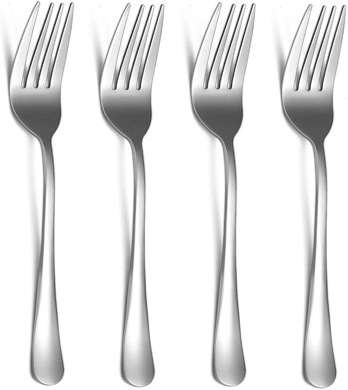 Serving Forks 4 Pieces, Kyraton Serving Fork Cold Meat Fork Stainless Steel Serving Utensils, Serving Set Packing of 4