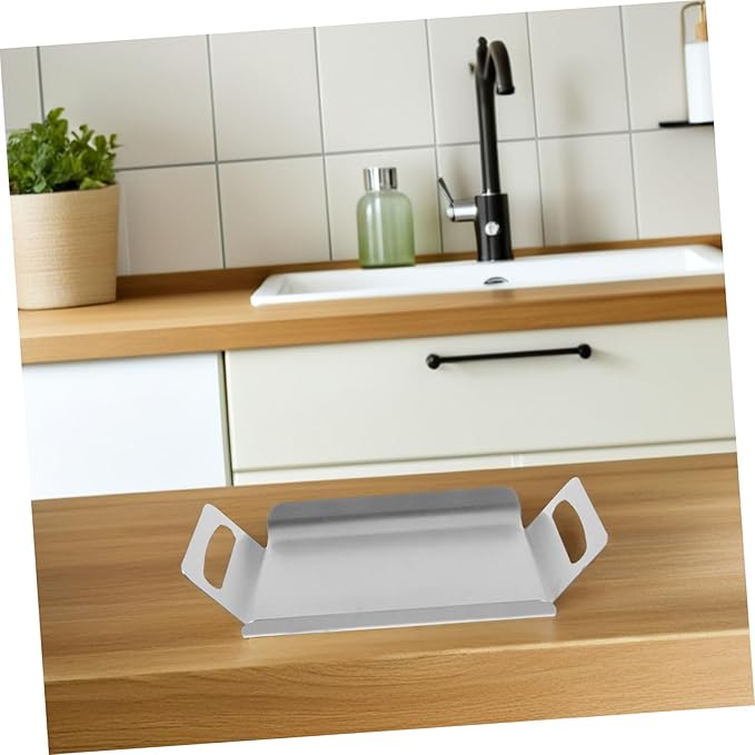 Chrome Trays for Serving Silver Trays Snack Dishes Stainless Steel Buffet Handles
