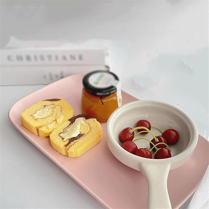 SONGCHAO Party Supplies Rectangular Dinner Plate Ceramic Home Salad Plate Restaurant Coffee Shop Fruit Plate Sushi Plate Dessert Plate Flat Party Plates (Color : A)