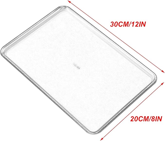 3 Pcs Small Serving Tray, Stainless Steel Coffee Table Tray, Wire Drawing Process, Beautiful and Understated, Waterproof and Durable(Gold,20x30CM/8x12IN)