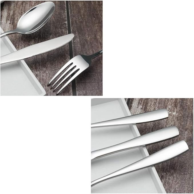 Asking 30-Pieces Stainless Steel Silverware Set, Service for 6
