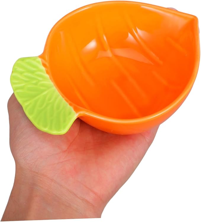 Carrot Shaped Ceramic Sauce Dish for Dipping Sauce Unique Appetizer Plate for Sushi and Condiments Versatile Dish for Parties and Home Use