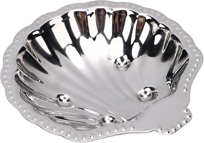 Zerodis Stainless Steel Tray Serving Trays Tray Metal Food Serving Platter Decorative Snack Dish Kitchen Utensils for Wedding Gathering Parties Nuts Dried Fruits Stainless Steel