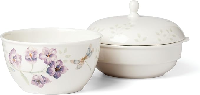 Lenox Butterfly Meadow 3-Piece Stackable Bowl Set, 3.05 LB, Multi
