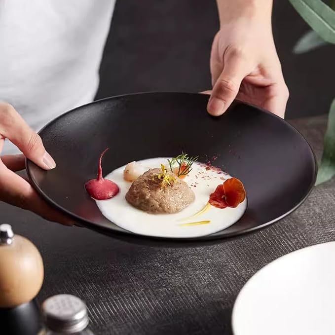 Kitchen Plates White Ceramic Western Food Plate Kitchen Dish Plate Home Salad Plate Cold Dish Plate Restaurant Appetizer Plate Restaurant Plates