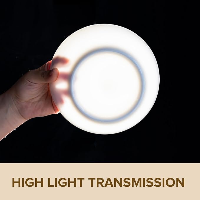 Fine Bone China Bowl, 6.8 Inches, Set of 6, Fine Glaze With Pure White Color Easy to Clean, Thin Thickness and Light Weight, Service for Salad, Rice, Soup and Pasta, Microwave and Dishwasher Safe