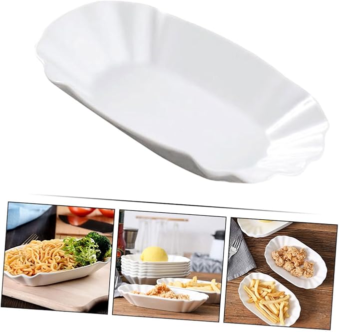 2pcs Ceramic Snack Plates Creative French Fries and Fruit Serving Dishes for Parties and Gatherings Safe for Family Use for Appetizers and Dips