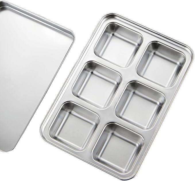 Stainless Steel Ice Cube Trays with Lid, Easy Release Durable Metal Ice Mold for Freezer, Ideal for Whiskey, Cocktails & Drinks (1 Pack)