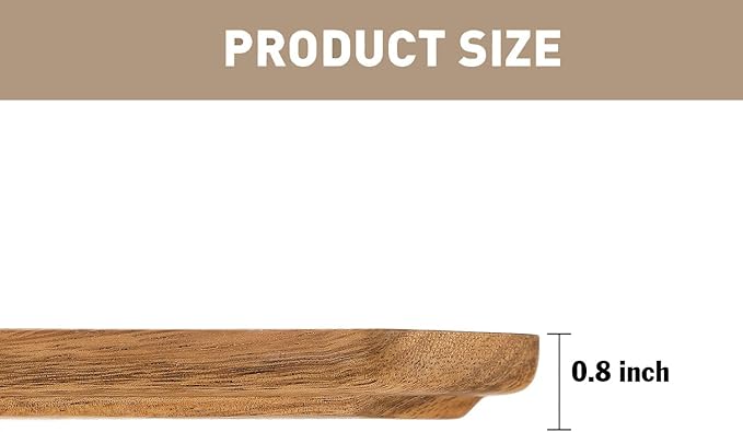 Premium Walnut Wood Wide Octagon Serving Tray 12"-100% Natural Wooden Serving Tray for Coffee Table-Great Ottoman Tray Home Decor Platter-Perfect for Serving Drinks & Food