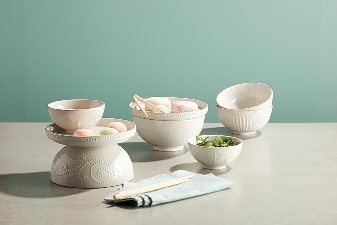Lenox 894103 French Perle 8Pc Luna Nesting Dinnerware Set