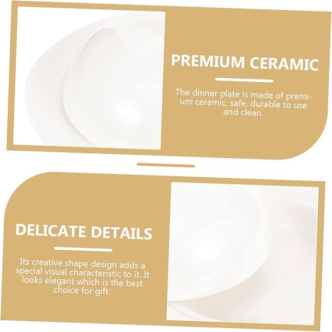 LIFKOME Elegant Ceramic Plate Lid for Wedding Family Gathering Banquet Restaurant Hotel Bakery