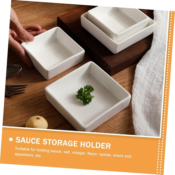 2pcs Snack Plate Sauce Plate Plates for Home Household Seasoning Plate Condiment Plates Sauce Serving Dish Appetizer Plates Kitchen Gadget Small Snack Dish Kitchen Supplies