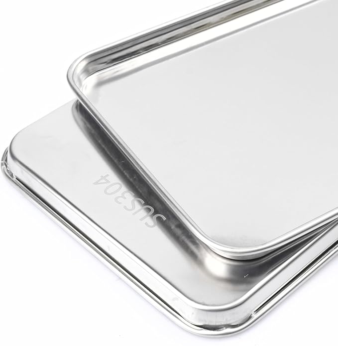 10 Pack Rectangle Stainless Steel Surgical Tray, 9 x 5.83 Inch Surgical Trays, Stainless Steel Medical Trays for Lab Instruments Organizer, Lab, Tattoo, Dental