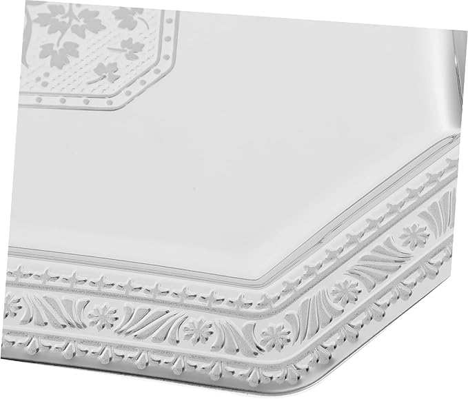 UPKOCH Silver Serving Tray Handles Vintage European Appetizer Platter Multi-Functional Dish for Parties Snacks and Fruits Decorative Tray