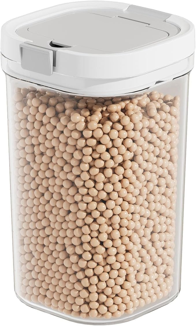 Sugar container with spoon, transparent milk powder jar, easy to clean, suitable for putting coffee, flour and sugar (1800ml)