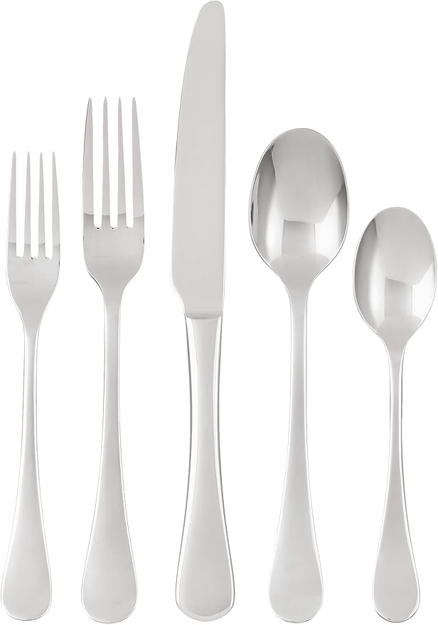 Ginkgo International Varberg 20-Piece Stainless Steel Flatware Place Setting, Service for 4