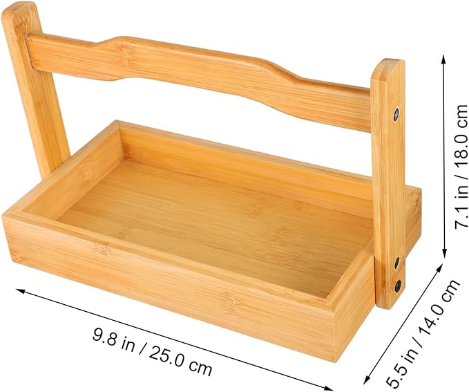 Cabilock Creative Wooden Serving Tray Versatile Storage Plate for Snacks Desserts and More for Restaurants Bakeries and Home Use Functional and Space-Saving Design