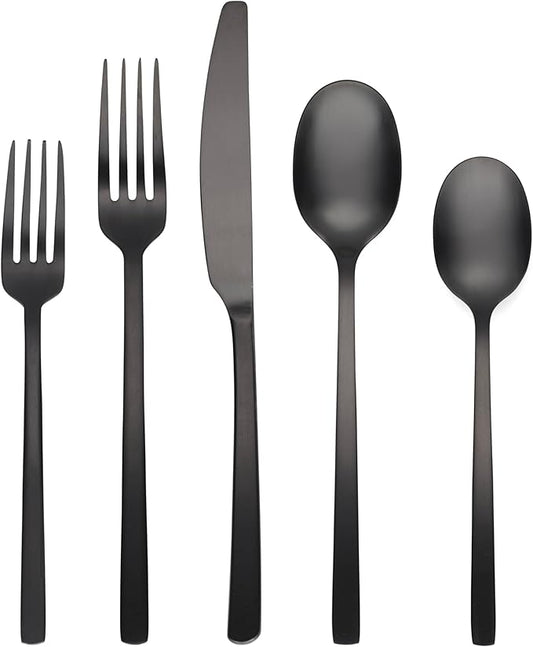 Cambridge 286645CKW13 Beacon Black Satin 45-Piece Flatware Set