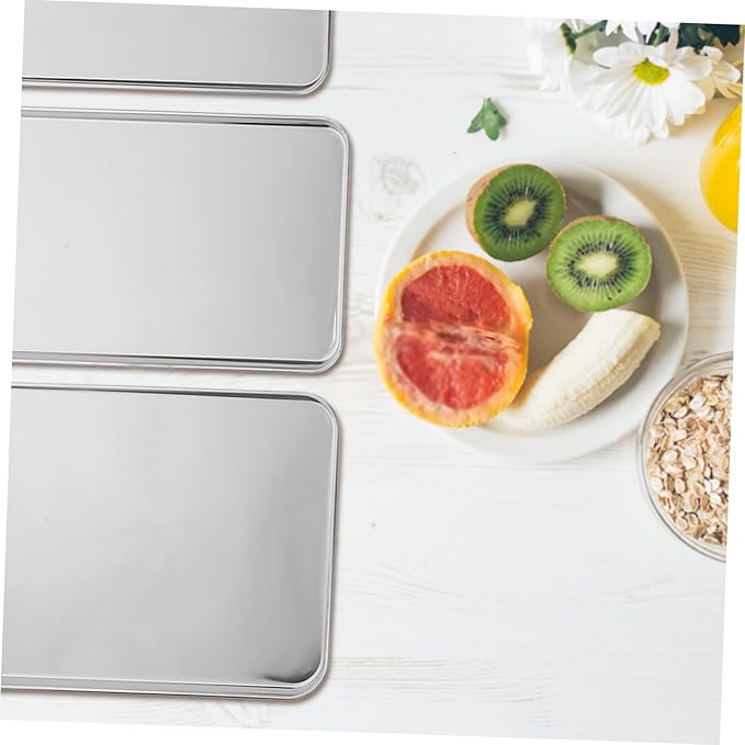 Stainless Serving Trays Rectangular Baking Trays Sizzling Platter for Catering