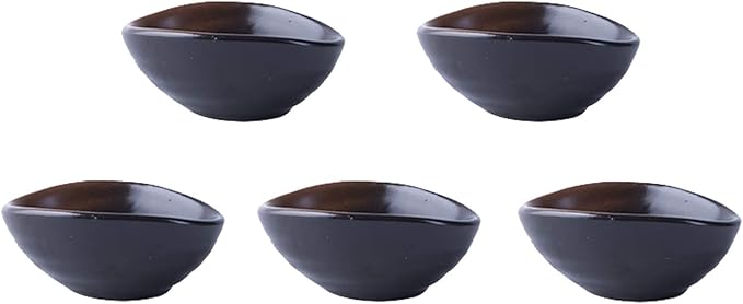 Dipping Sauce Dish Dipping Bowl Appetizer Plates Japanese Style Seasoning Dish Household Ceramic Dip Bowls Set Of 5 Good for Tomato Sauce, Soy, Appetizer and Other Party Dinner Dipping Sa