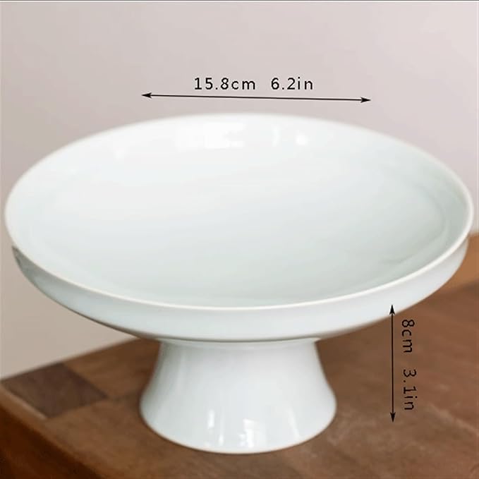 Appetizer Bowls Large Ceramic Round Dim Sum Dish Desktop Snack Plate Bone Plate for Appetizers Potato Chips Fruite Dessert Snack Ceramic Tray. Salad Bowls (Color : Brass)