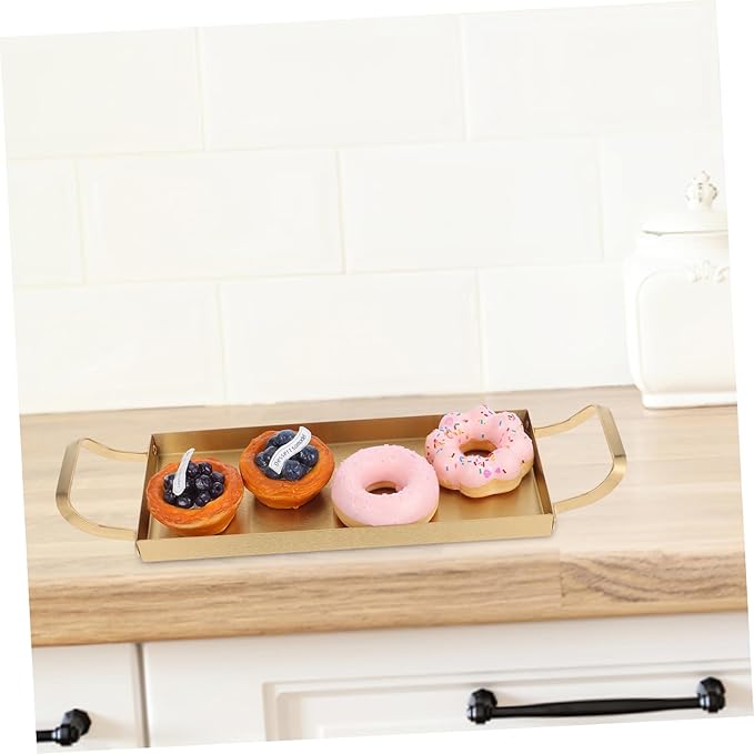 Stainless Steel Bbq Tray Brushed Finish Gold Appetizer Platter for Snacks Desserts Versatile Serving Tray