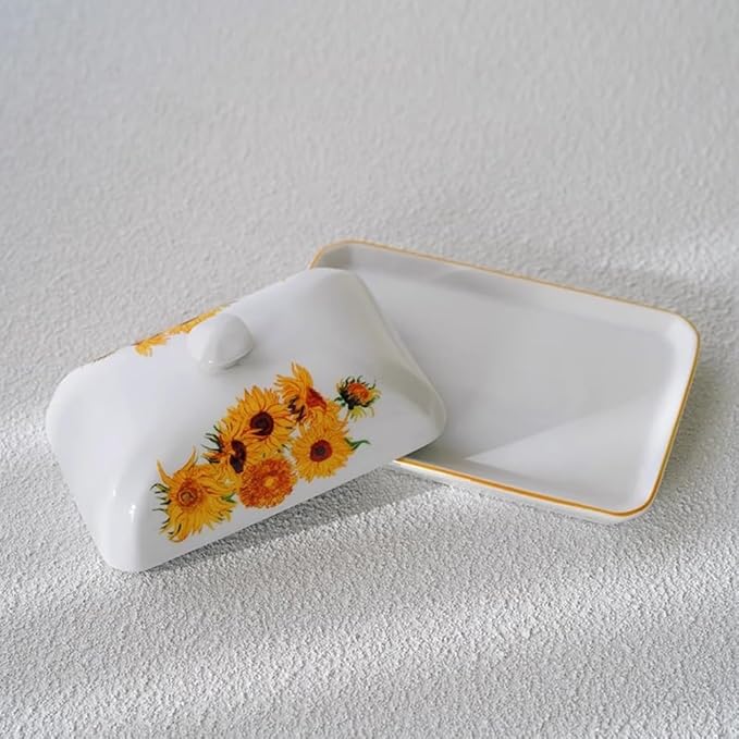 Butter Holder European Style Simple Ceramic Butter Plate Baking Dim Sum Cheese Box Butter Dishes