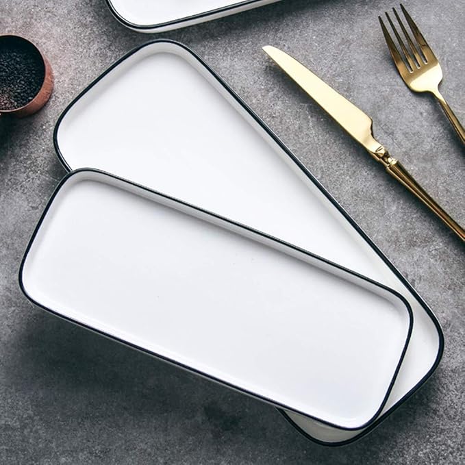 Beautiful Appetizer Plate Ceramic Snack Plate Accessory Snack Plate Fruit Plate Pastry Nut Plate Snack Flat Plate Tableware/OneColor/a