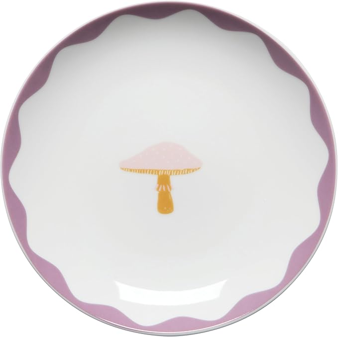 Now Designs Danica Jubilee Appetizer Plates (Set of 4) | Mushroom Gems
