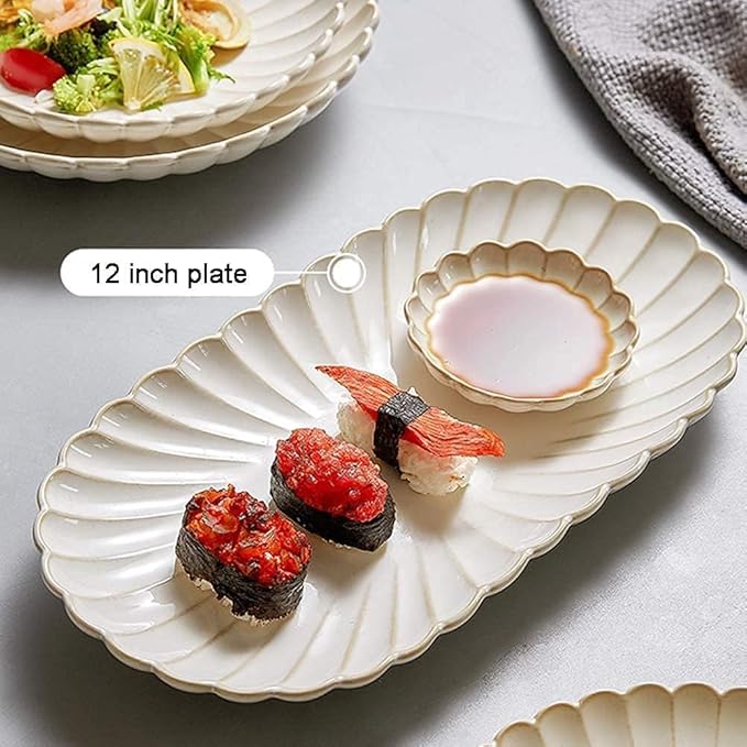 26 Piece Porcelain Dinnerware Set | White Ceramic Tableware with Plates, Bowls | Perfect for Home Kitchens and Dining