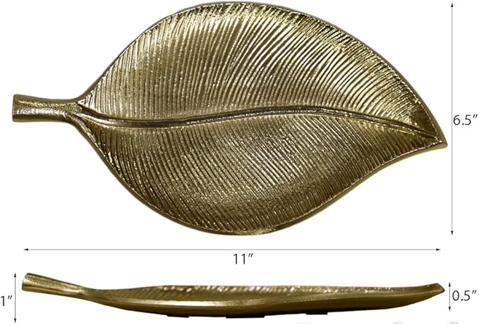 BBH Home's Handmade Gold Novelty Shaped Aluminium Tray 10.82 x 6.10 x 0.78 AMBBVK037AB2020