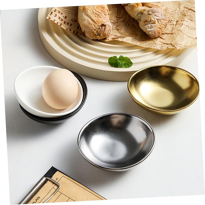 Cabilock Egg Shaped Sauce Dishes Pack Seasoning Plate Vinegar Dish Appetizer Plate Health-conscious