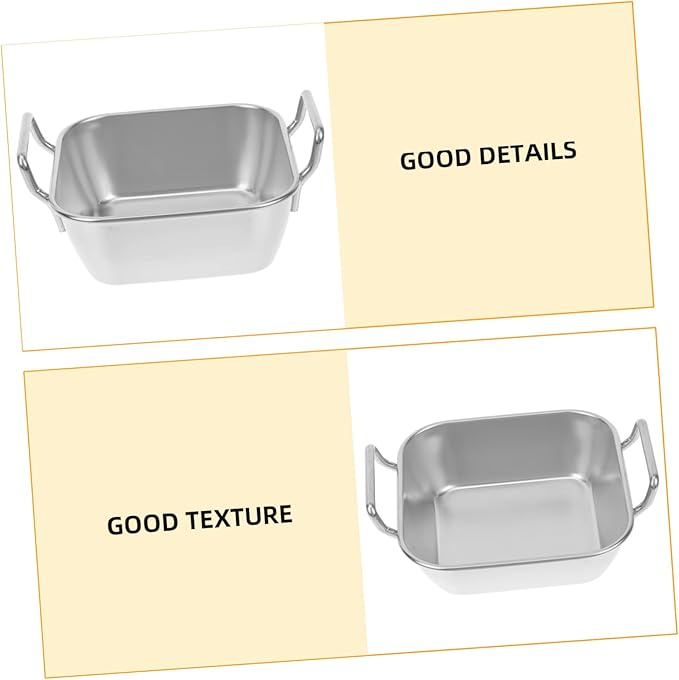 Grill Serving Tray Snack Holder Fried Chicken Basket Thickened Dessert Tray French Fries Plate Double Handled