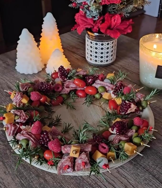 Charity Leaf Disposable Palm Leaf 14" Round Trays (100 pieces) Bamboo Like Serving Platters, Disposable Boards, Eco-Friendly Dinnerware For Weddings, Catering, Events