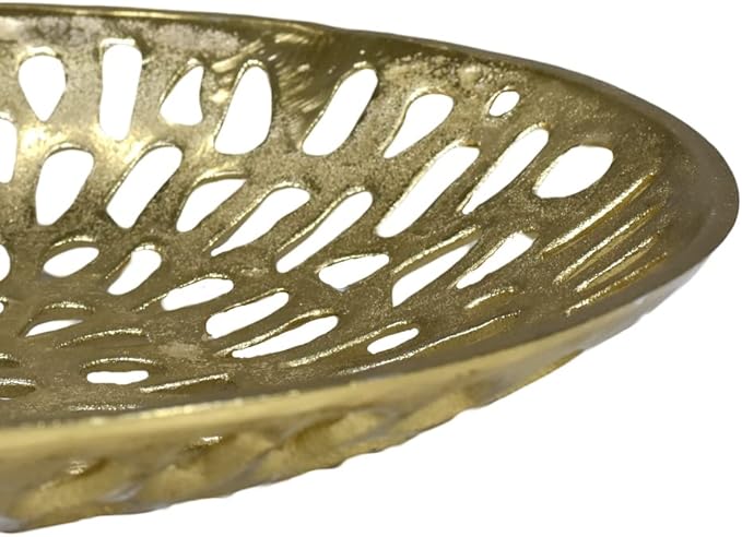 BBH Home's Handmade Gold Novelty Shaped Aluminium Tray 5.51 x 5.51 x 1.37 AMBBVK063AB2020