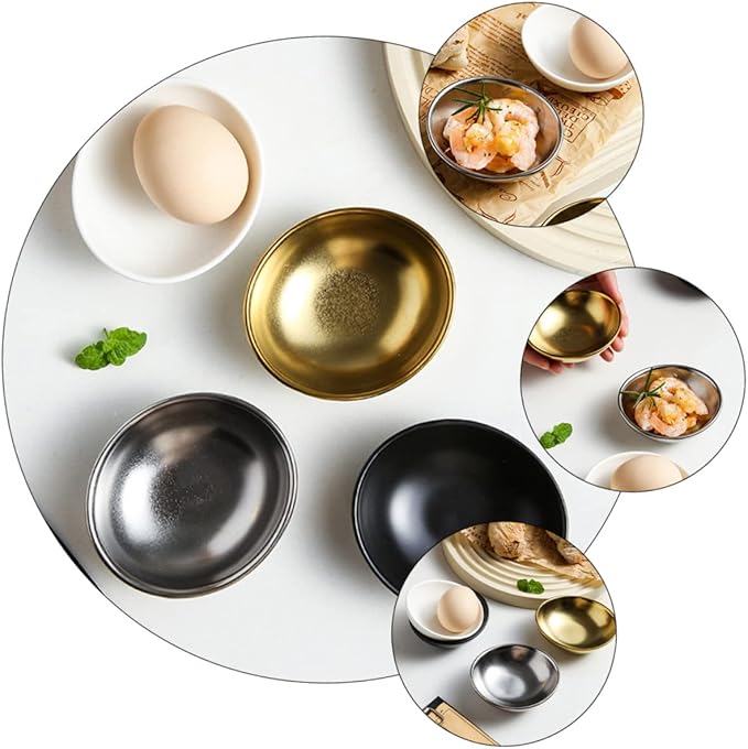 Cabilock Egg Shaped Sauce Dishes Pack Seasoning Plate Vinegar Dish Appetizer Plate Health-conscious