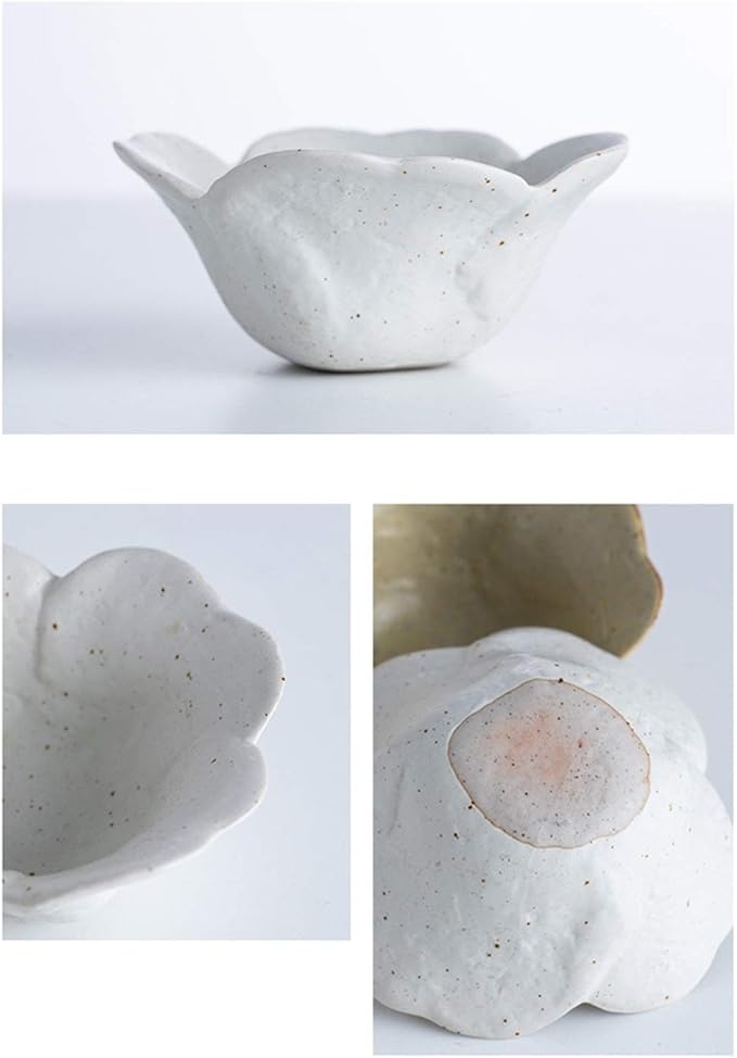 Snack Plate Ceramic Appetizer Plate, Snack Plate, Tableware, Seasoning Plate, Dipping Sauce Plate, Flower-Shaped Sauce Plate Snack Tray (Color : A)