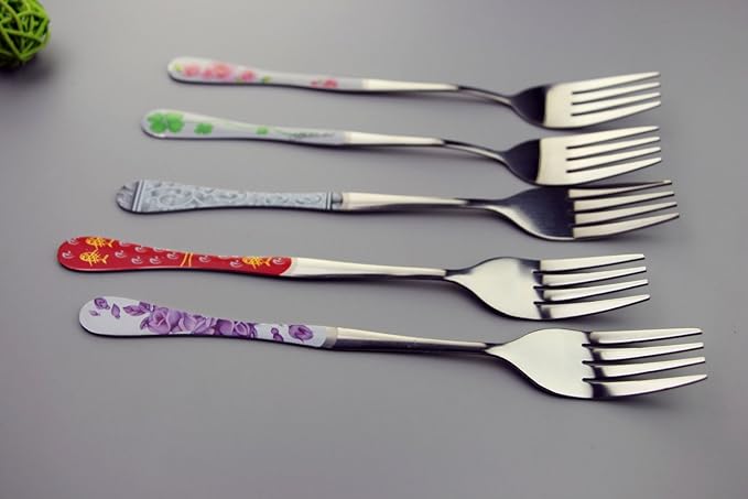 Stainless Steel Teaspoons Dinner Spoon Fork Chopsticks 5 Boxes Spoons Forks Flatware Serving Sets，