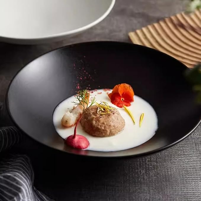 Kitchen Plates White Ceramic Western Food Plate Kitchen Dish Plate Home Salad Plate Cold Dish Plate Restaurant Appetizer Plate Restaurant Plates