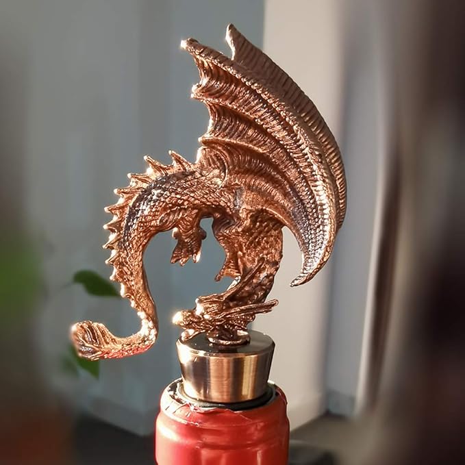 Dragon Wine Stoppers Gothic Metal Alloy Design Bottle Stopper for Dragon Gift Party Decorative