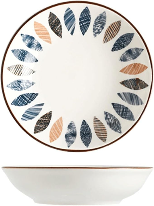 Appetizer Bowls Round Plates Home Ceramic Dessert Plates Set 2 or 4, Dipping Dishes Apply to Sushi Sauce Snack Appetizer and Kitchen Prep. Salad Bowls (Color : Brass)