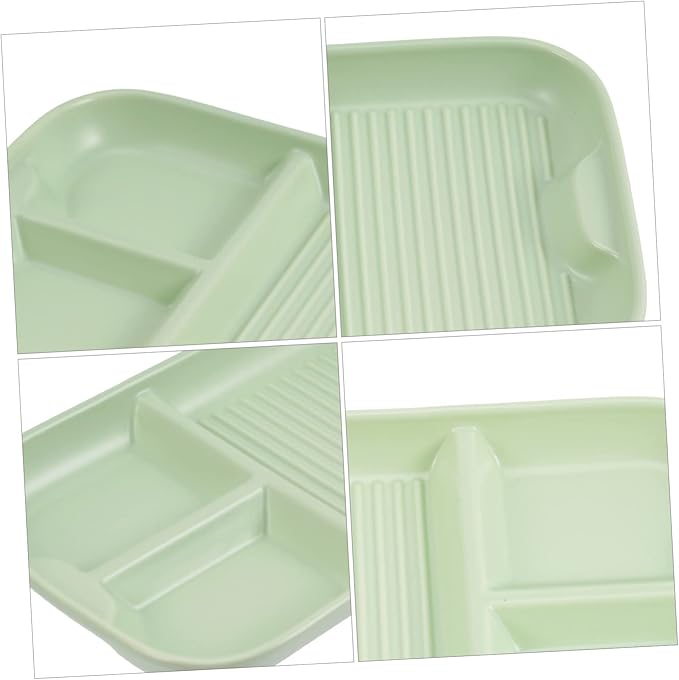 Divided Plate Ceramic Serving Tray Boys and Girls Tableware Breakfast Dish Multi-functional Easy to Clean