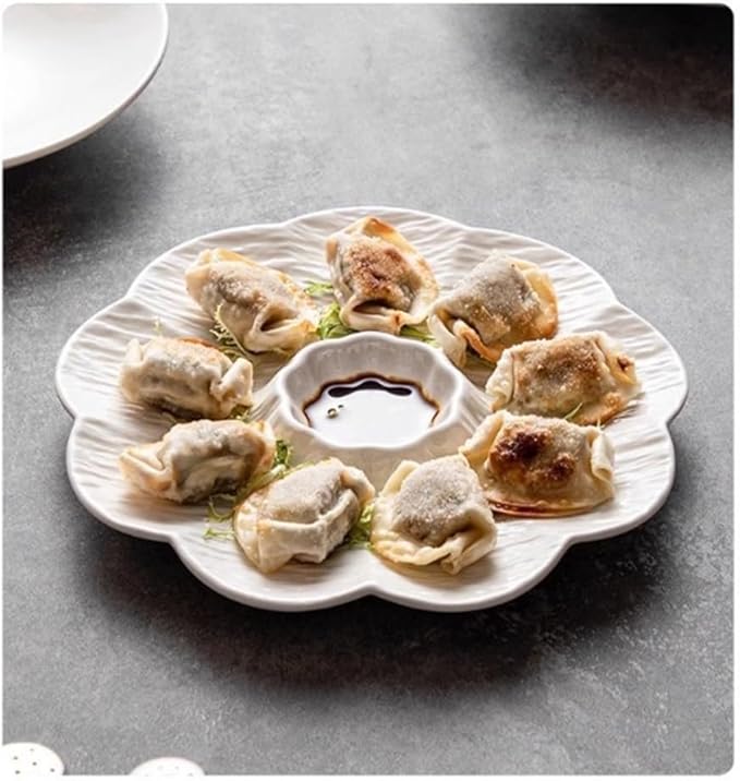 Dumpling Plate Ceramic Vinegar Plate Dumpling Plate Vegetable Plate Serving Plate