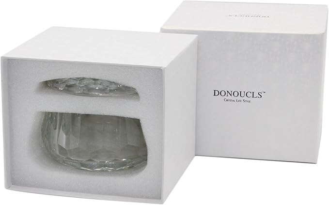 Crystal Candy Dish, Nut Bowl with Lid 3" x 4.7" Decorative Crystal Bowl&Jar for Home Wedding Table