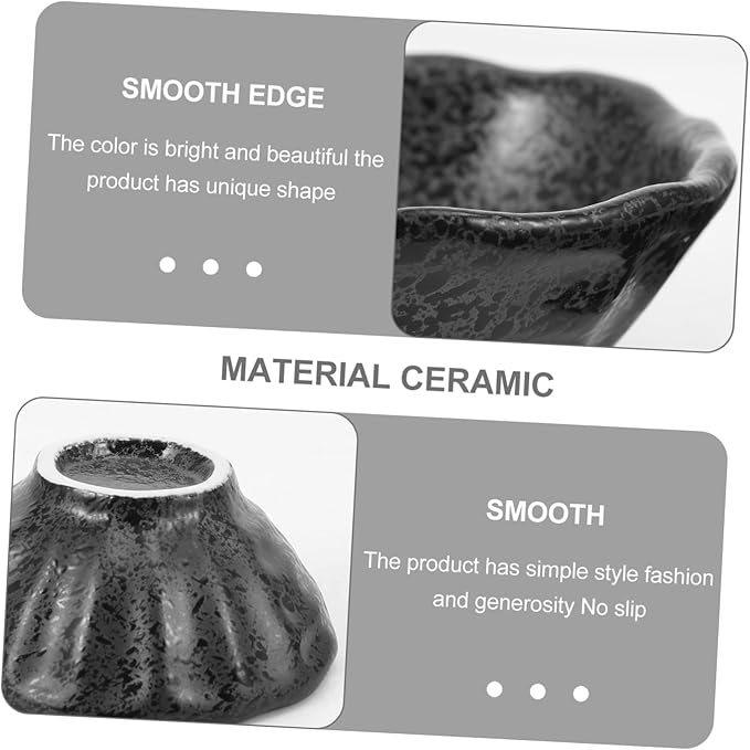 Mobestech 1Pc Creative Irregular Ceramic Sauce Dish Stylish Appetizer Plate for Seasoning for Condiments and Hot Pot Serving Dinnerware