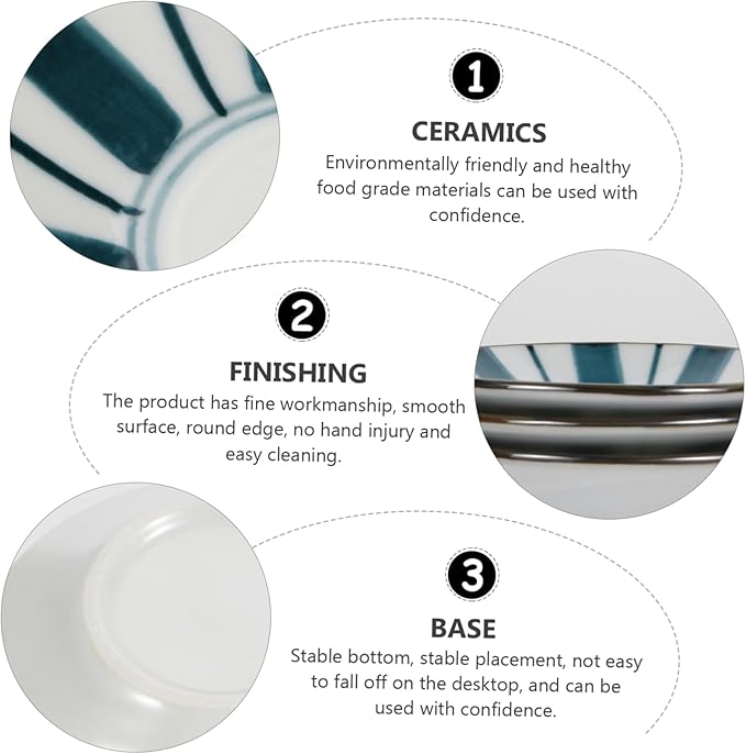 Ciieeo 3pcs Ceramic Sauce Plates Miniature Spice Dish for Appetizers Dipping Seasoning High-temperature Resistant for Home Restaurants Catering Picnics
