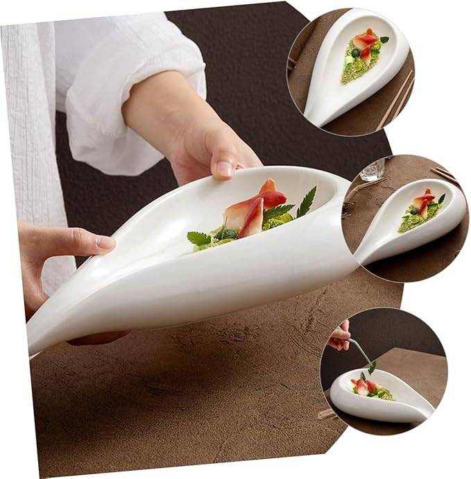 Ceramic Appetizer Plate Serving Dish with Design Food Plate for Salad Dessert Soup for Family Gatherings and Restaurants